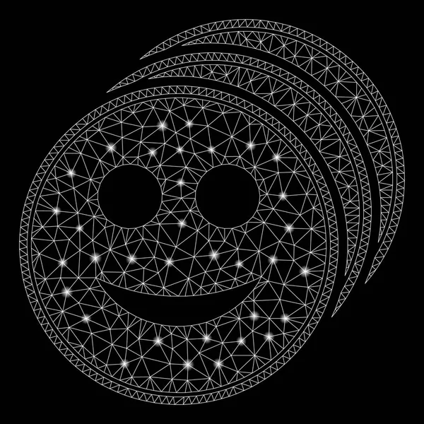 Flare Spotlar ile Flare Mesh Ağ Smile Coins