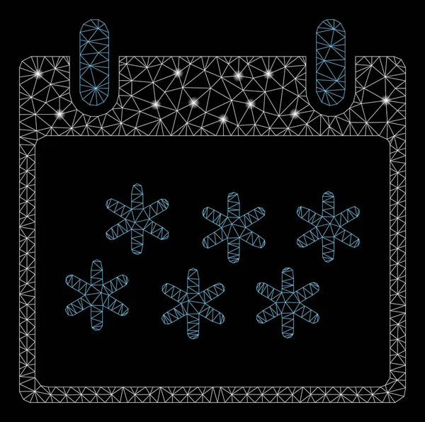 Flare Mesh Karkas Kar Takvimi Gün Flare Spotlar ile