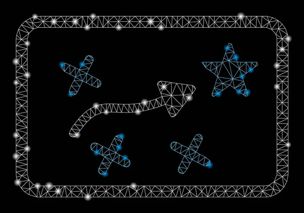 Flare Spotlu Fişek Kafes Tel Çerçeve Rota Haritası