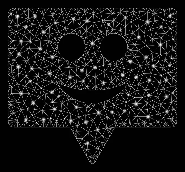 Parlama Noktalar ile Parlayan Mesh 2d Smile Banner