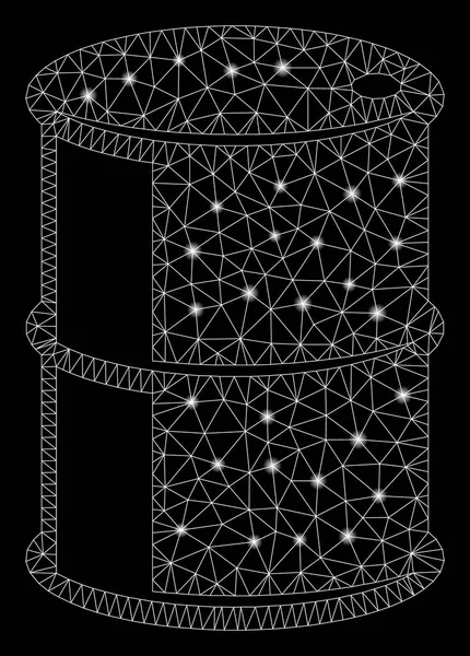 Бочка с факельной сетью — стоковый вектор