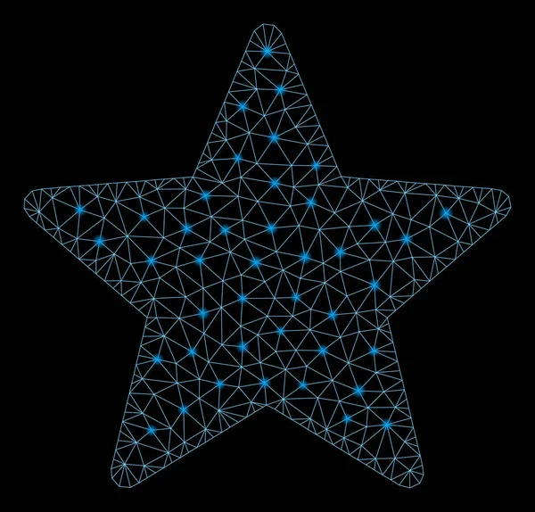Flaş Spotları ile Parlayan Mesh 2d Star