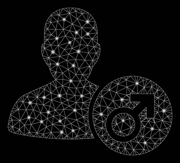 Parlama Noktalar ile Parlak Örgü Karkas Erkek