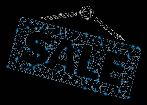 Доска объявлений Mesh 2D Sale с отпечатками пальцев — стоковый вектор