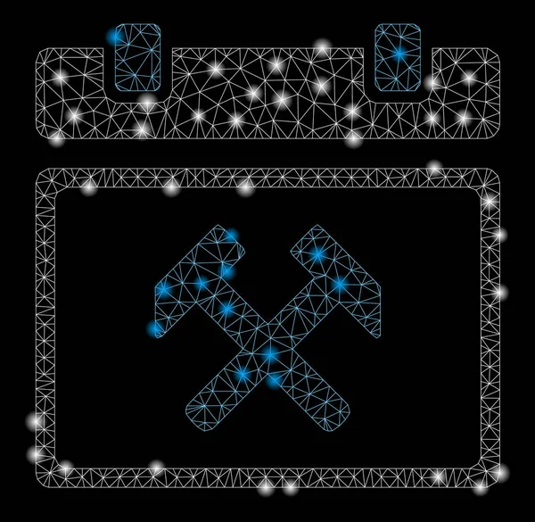 Işık Lekeleri ile Parlayan Örgü Karkas Çalışma Takvimi Sayfası