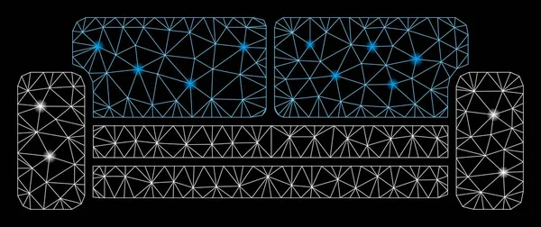 Parlama Noktalar ile Parlayan Örgü Ağ Kanepe