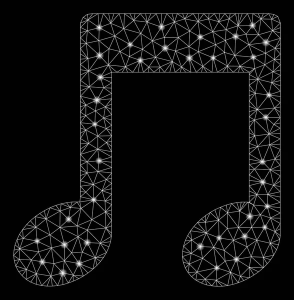 Flare Mesh Network Music Notes with Flare Spots