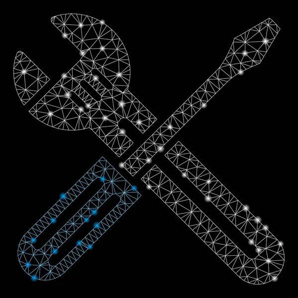 Flare Mesh 2d Spanner ve Tornavida Parlama Noktalar ile