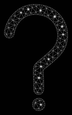 Flash Spotlu Parlak Örgü Karkas Soru İşareti