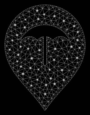 Flaş Spotlu Parlak Örgü Karkas Şemsiye