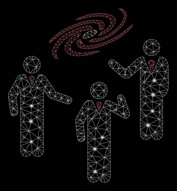 Işık Noktalar ile Parlak Örgü 2d Uzay Sohbet