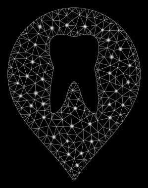 Işık Lekeleri ile Flare Örgü Tel Çerçeve Stomatoloji Marker