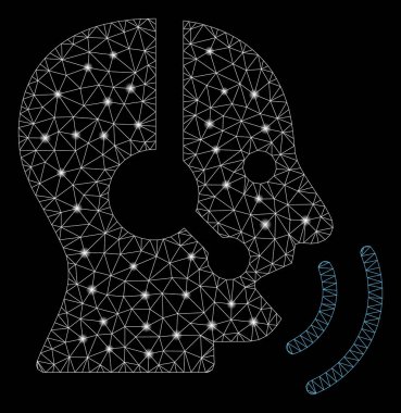 Flare Mesh Karkas Operatörü Konuşma Ses Dalgaları Ile Flare Spotlar