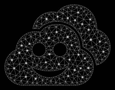 Flare Mesh 2d Smile Bulutlar Flare Noktalar ile