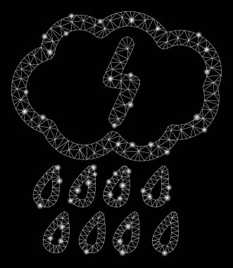 Flare Mesh Ağ Fırtına Parlama Noktalar ile