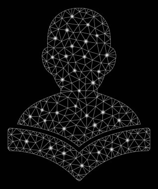 Işık Lekeleri ile Flare Örgü Tel Çerçeve Okuyucu Öğrenci