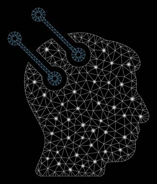 Flare Mesh Karkas Sinirsel Arayüz Konektörleri Ile Parlama Noktalar