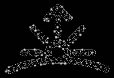 Flare Mesh Ağ Sunrise Flare Noktalar ile