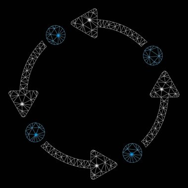 Parlayan Örgü Karkas Flaş Spotları ile Döndürün