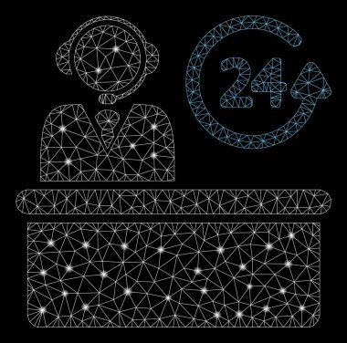 Flare Mesh Karkas Her Zaman Parlama Noktalar ile Destek Masası