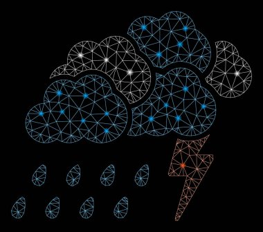 Flash Spotlu Parlak Örgü Tel Çerçeve Fırtınası