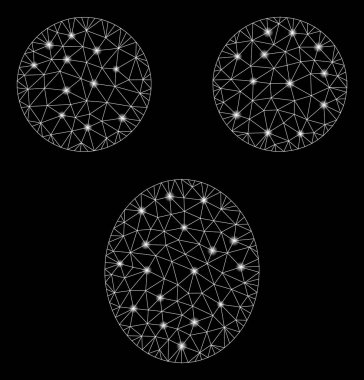 Flash Spotlar ile Parlayan Mesh 2d Surprized Smiley