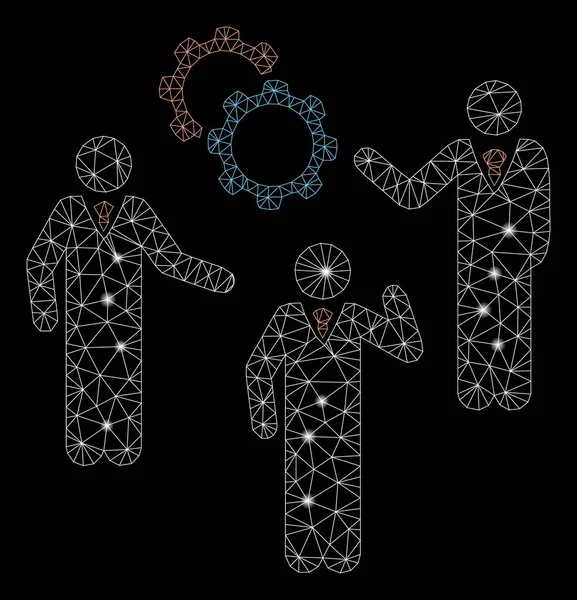 Flaş Spotlu Parlak Örgü Tel Çerçeve Planı