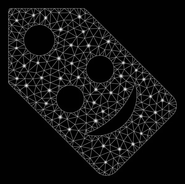 Flash Spotlu Parlak Kafes Ağ Gülümseme Etiketi