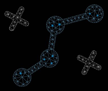 Parlama Örgü 2d Rota Noktaları Flash Spotlar ile