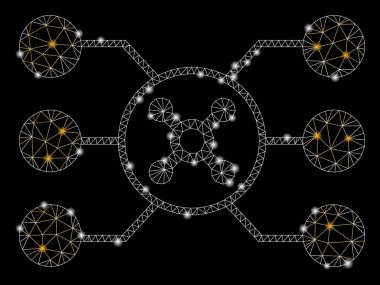 Flash Spotlu Parlak Örgü Karkas Rulet Devresi