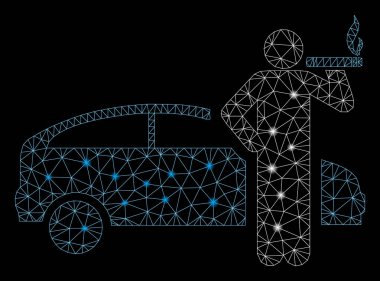Işık Spotlar ile Flare Mesh Ağ Sigara Taksi Sürücüsü