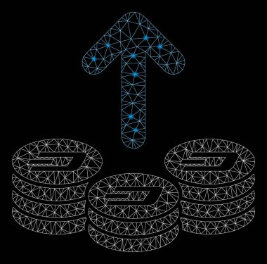 Parlak Örgü Karkas Flash Spotlar ile Dash Coins harcama