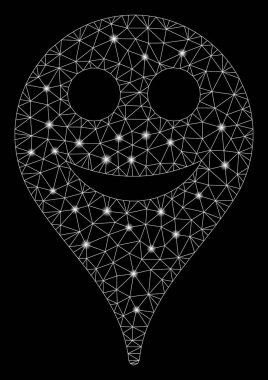 Flare Mesh Karkas Smile Gülen Harita Marker Flare Noktalar ile