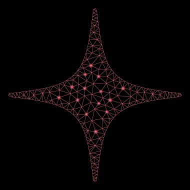 Işık Noktalar ile Parlak Mesh 2d Uzay Yıldızı