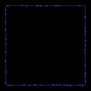 Flare Örgü Tel Çerçeve Flare Spotlar ile Kare Kare Çerçeve Yuvarlak