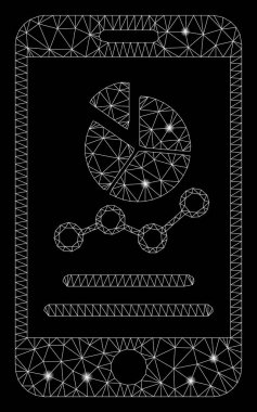 Parlama Noktaları ile Parlak Örgü 2d Mobil Grafikler