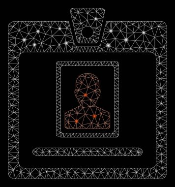 Işık Noktalar ile Parlayan Örgü 2d Kişi Rozeti