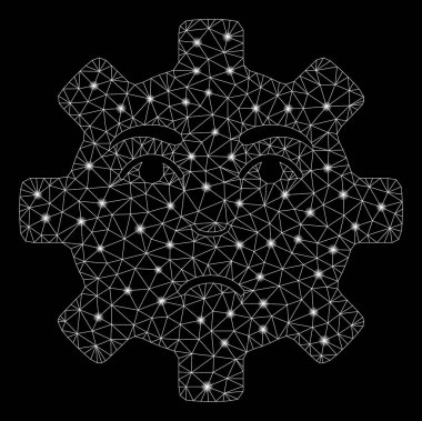 Parlama Noktalar ile Parlak Örgü Karkas Sad Servis Dişli Smiley