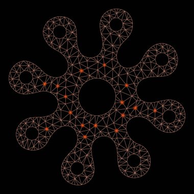 Flare Spotlar ile parlama Mesh karkas virüsü