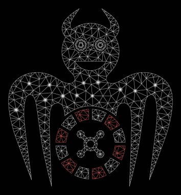 Flare Örgü Tel Çerçeve Rulet Mad Spectre Devil Flare Noktalar ile