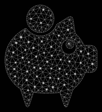 Flare Mesh Ağ Piggy Bankası Flare Noktalar ile