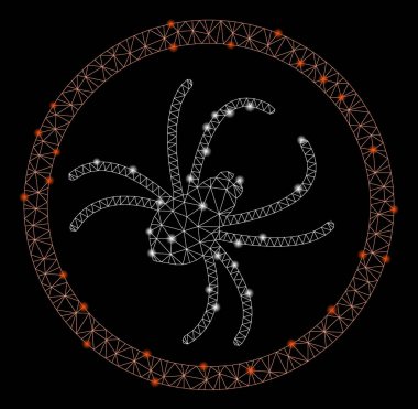 Flaş Spotlar ile Parlayan Örgü 2d Örümcek