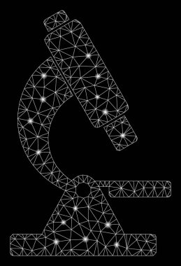 Flaş Spotlu Flare Örgü Tel Çerçeve Mikroskobu