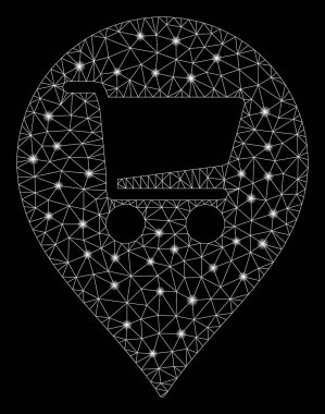 Flare Örgü Tel Çerçeve Süpermarket Harita Marker Flare Noktalar ile