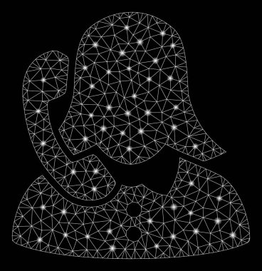 Flash Spotlu Parlak Örgü Ağ Telefon Desteği