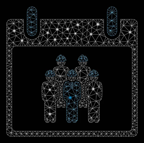 Flare Mesh Karkas Personel Takvim Günü Flare Spotlar ile