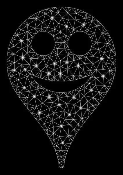 Flare Mesh Karkas Smile Gülen Harita Marker Flare Noktalar ile