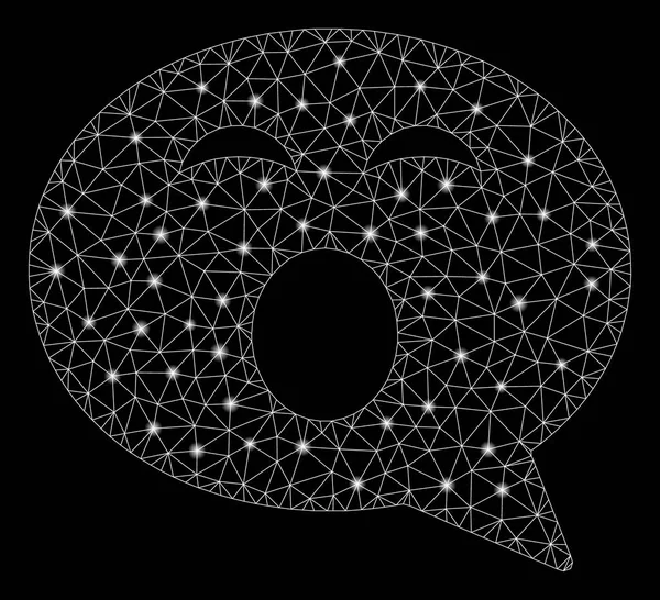 Flare Mesh Ağ Sleepy Smiley Mesaj Flare Noktalar ile