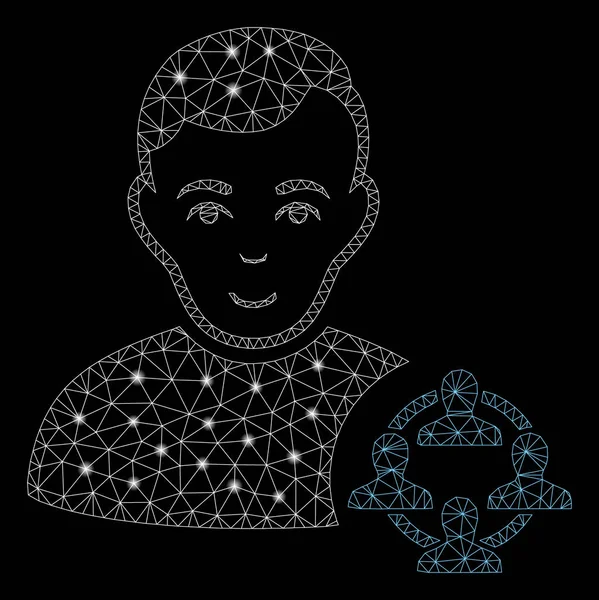 Işık Lekeleri ile Parlayan Mesh 2d Sosyal Networker