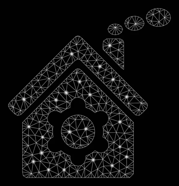 Flash Spotlu Parlak Örgü Ağ Tesisi Binası